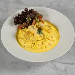 prawns saffron rissoto